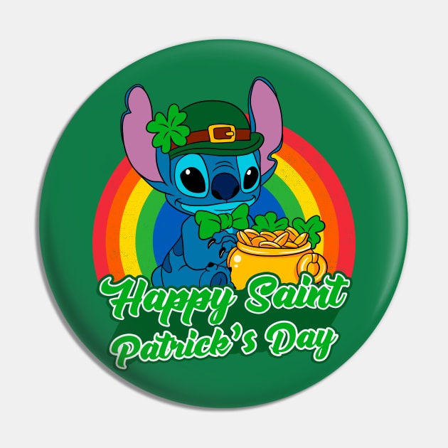 Stitch St. Patrick's Day Pin by OniSide