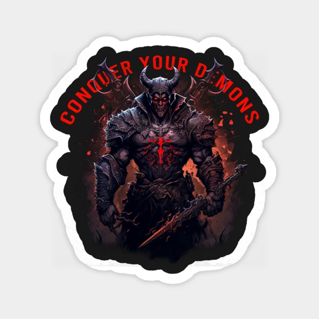 Conquer Your Demons Magnet by Abili-Tees