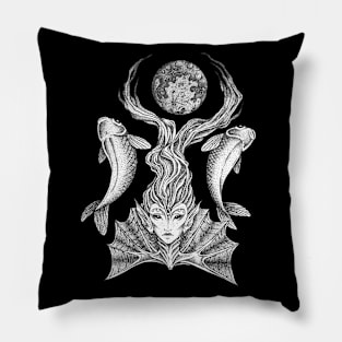 Mermaid 2019 grey Pillow