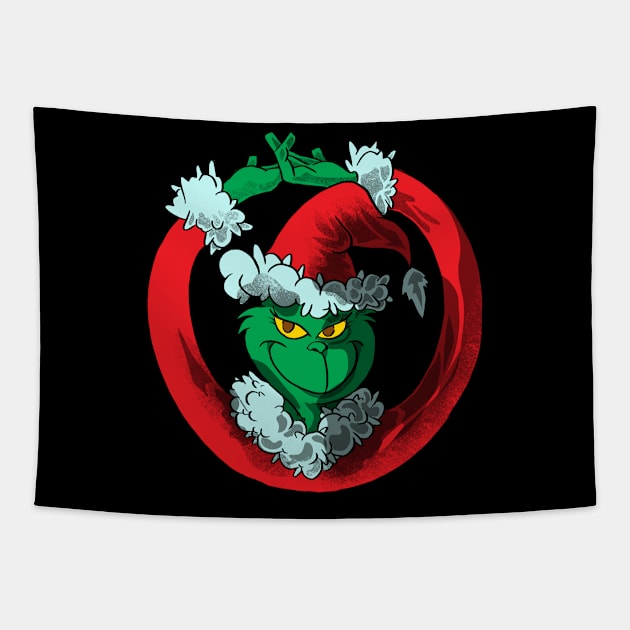 GRINCH STOLE CHRITMAS Tapestry by imblessed