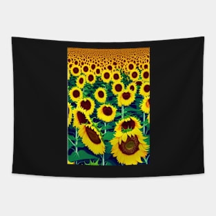 ENDLESS SUNFLOWER FIELD Tapestry