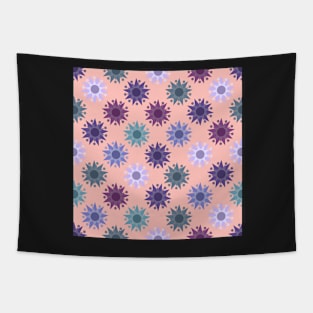 Deco Suns Cool on Pink Repeat 5748 Tapestry