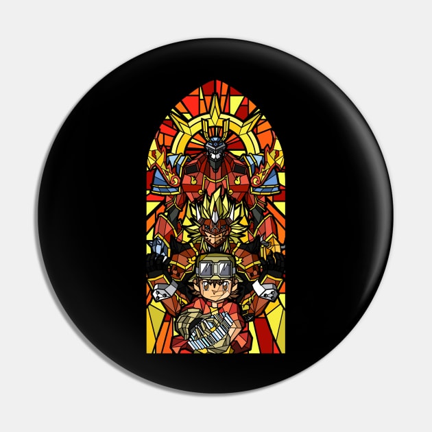 Digistained Glass Takuya Pin by NightGlimmer