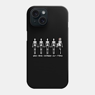 Black White Gay Straight  Skeleton LGBT Pride Human Phone Case