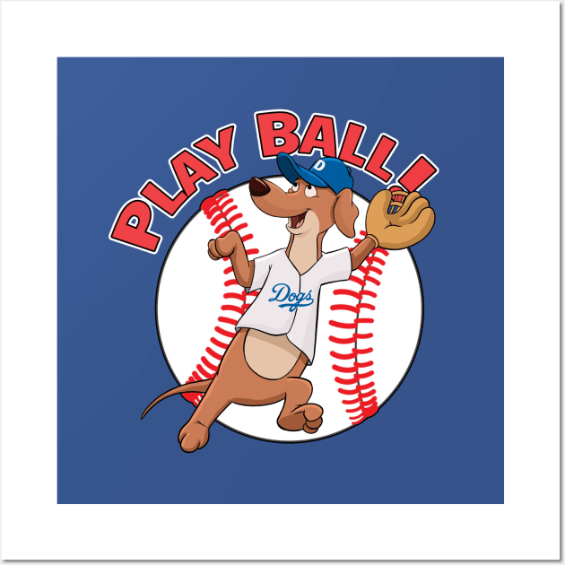 Dodgers Baseball Color Swatch Print Dodgers Baseball Poster 