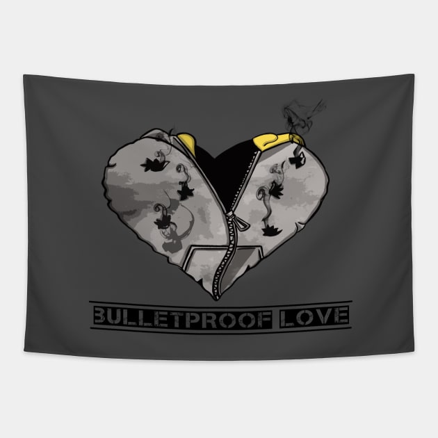 Bulletproof Love Tapestry by IronicArtist