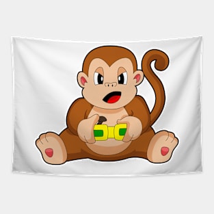 Monkey Gamer Controller Tapestry