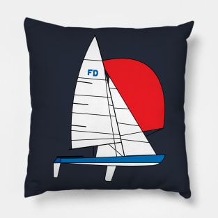 Flying Dutchman Sailboat Pillow