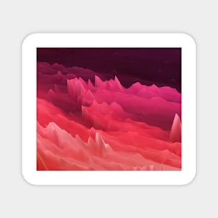 Pastel Coral Pink Mountain Magnet