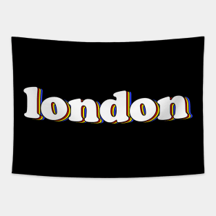 London Retro Words Tapestry