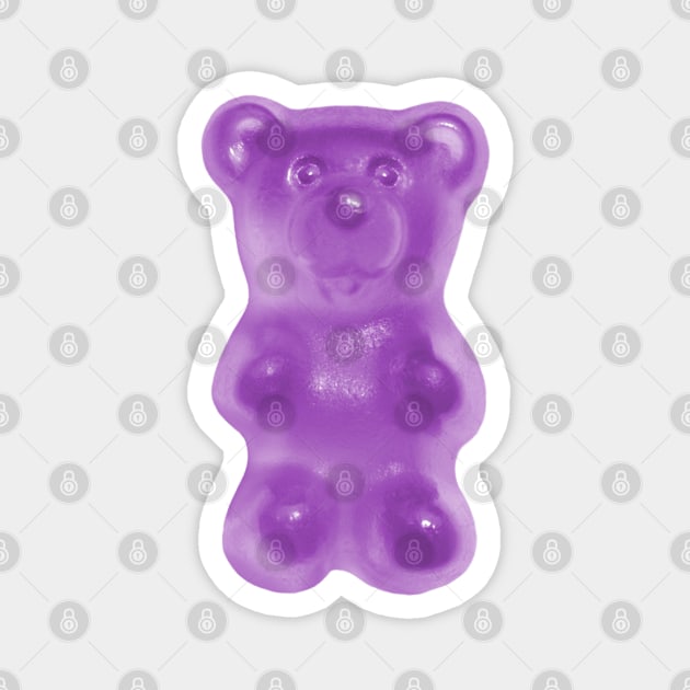 gummy bear (purple) Magnet by mystudiocreate