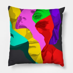 Many different faces Pillow