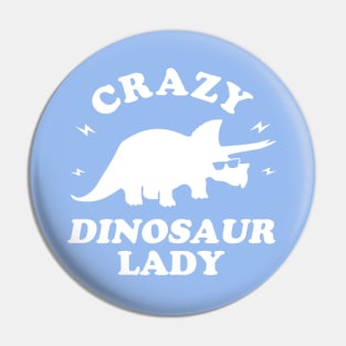 Crazy Dinosaur Lady Pin