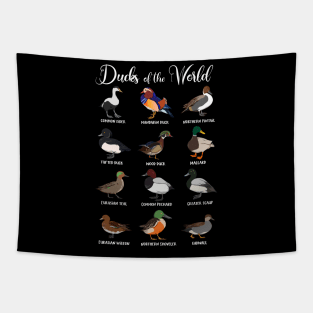 Different types of ducks - Ducks of the world Tapestry