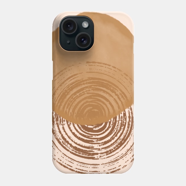 Circles and wood Texture Phone Case by ArunikaPrints