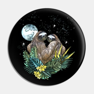 Sloths in love, lovers couple cute Pin