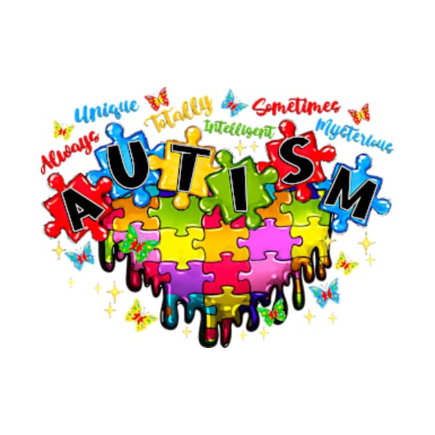 Autism Hearts, Autism Awareness, Puzzle Hearts, Autism Puzzle by MichaelStores