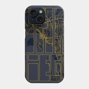 San Jose, USA City Map Typography - Gold Art Deco Phone Case