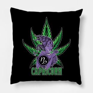 Capricorn Weed Shirt, Zodiac Cannabis, Capricorn Marijuana Shirt, Capricorn Gift, Capricorn Zodiac tee, Capricorn tee, zodiac birthday gift Active Pillow