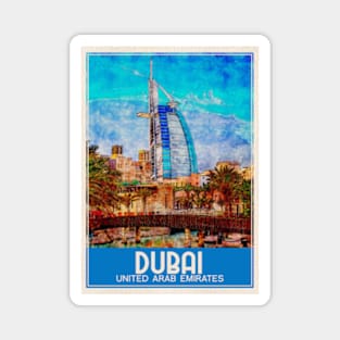 Travel Art Dubai United Arab Emirates Magnet