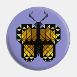 Monarch Butterfly - Geometric Abstract Pin