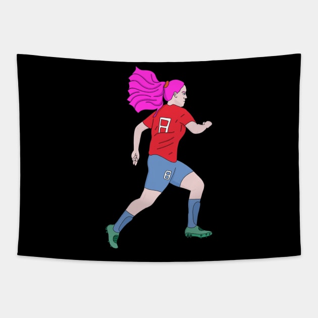 Running Soccer Player Football Tapestry by DiegoCarvalho