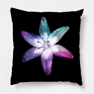 Purple Pink Green Flower Pillow