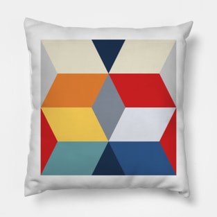 Building Block Boho Optical Illusion Tessellation Pillow