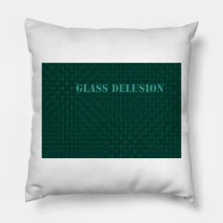 Glass Delusion pattern  - Green Pillow