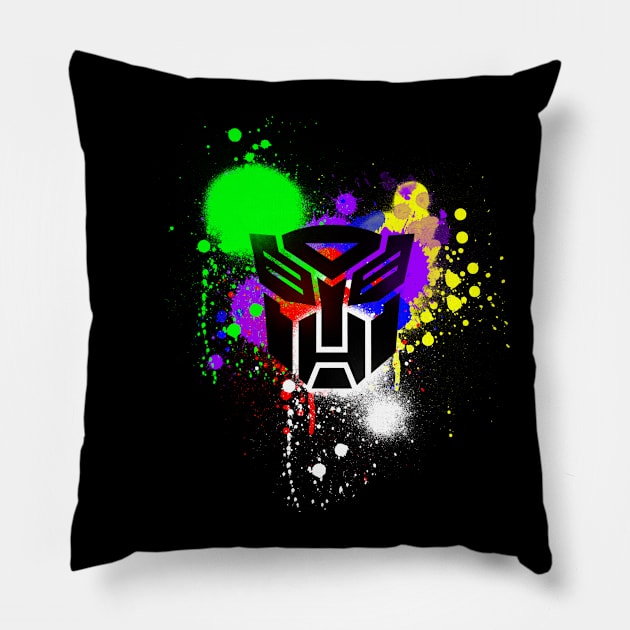 Autobot Stencil Pillow by crowjandesigns