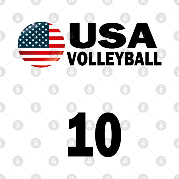 USA Volleyball #10 T-shirt Design by werdanepo