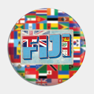 Fiji vintage style retro souvenir Pin