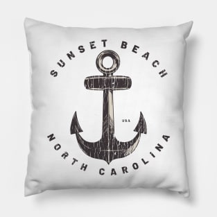 Sunset Beach, NC Summertime Vacationing Big Anchor Pillow