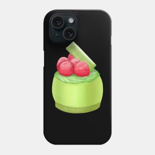 Green matcha mousse dessert Phone Case