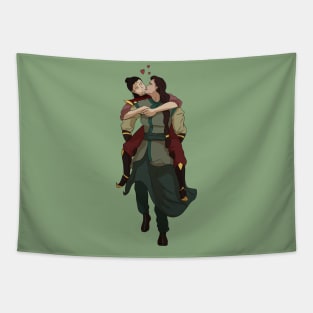 Kyoshi carrying Rangi Tapestry