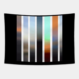 Artistic Vertical Strips in Beautiful Shades of Colors Tapestry