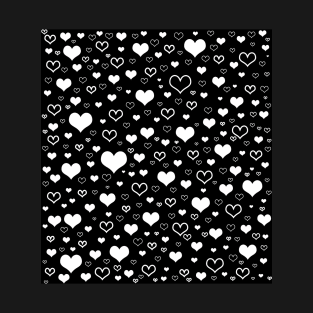 Black and white hearts T-Shirt