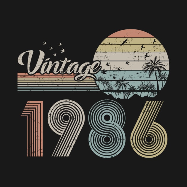 Vintage 1986 Design 34 Years Old 34th birthday by semprebummer7