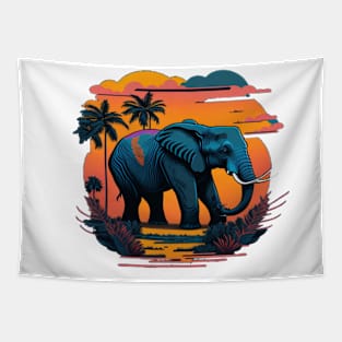 elephant in the wild Tapestry