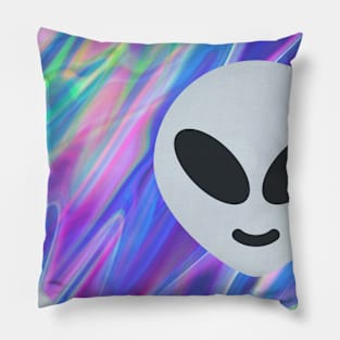 vaporwave alien emoji Pillow