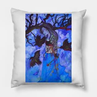 Raven Witch - Blue Palette Pillow