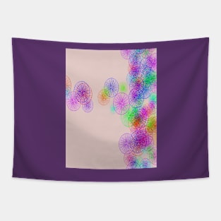 Purple dandelions line Tapestry