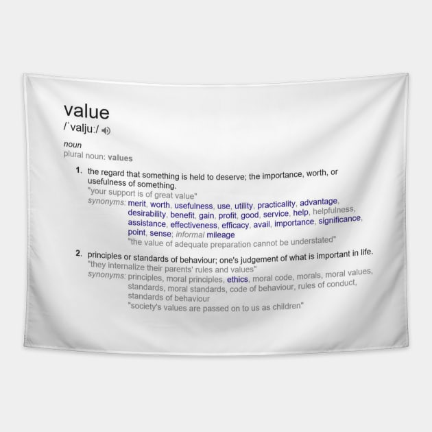 What does Value mean ? Tapestry by fantastic-designs