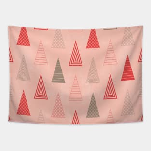 Blush Minimal Christmas Trees Tapestry