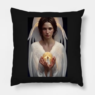 Beautiful Female Praying Angel Ethereal Fantasy Art Pillow