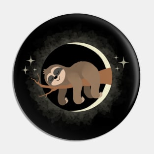 Lazy Sloth Solar Eclipse Pin