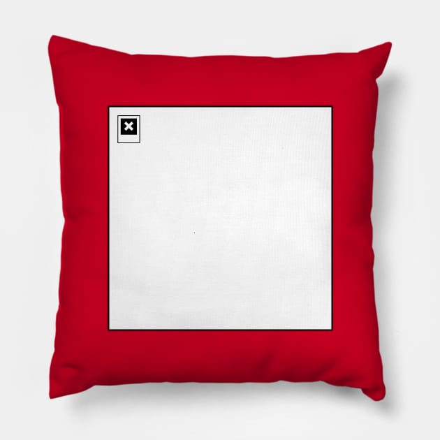 Humorous "Image Not Found" Pillow by GloopTrekker