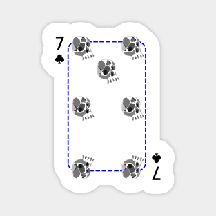 7 of clubs Magnet