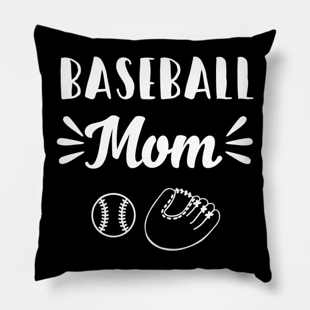 Baseball Mom Pillow by worshiptee