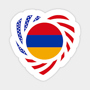 Armenian Multinational Patriot Flag Series (Heart) Magnet